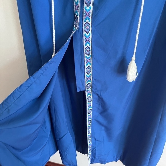 Misslook Blue Embroidery Aztec Long Cover Up - Picture 5 of 7